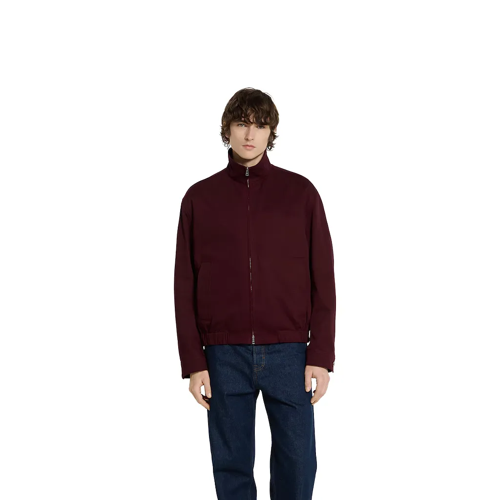 Cotton Gabardine Jacket With Logo