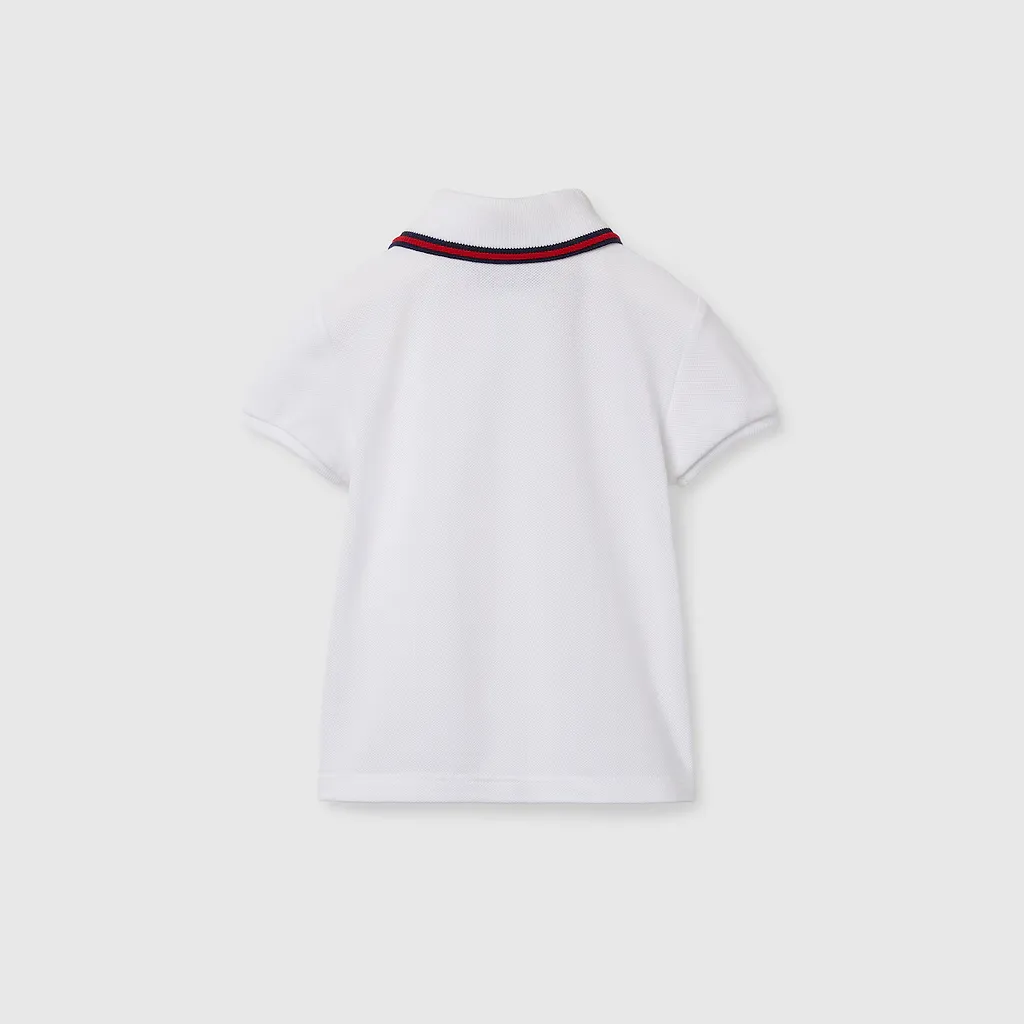 Baby Cotton Polo Shirt With Web