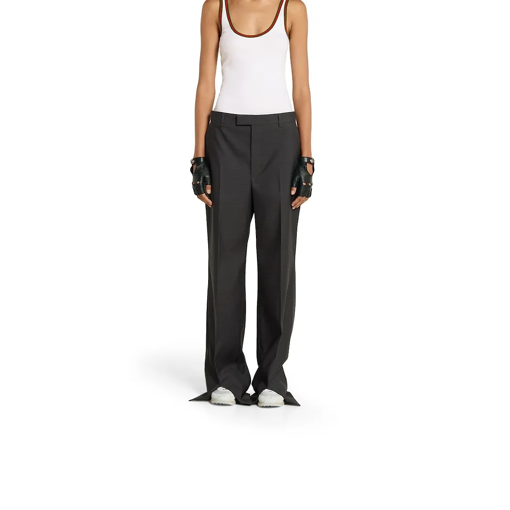 Oversize Low Waist Wool Pant