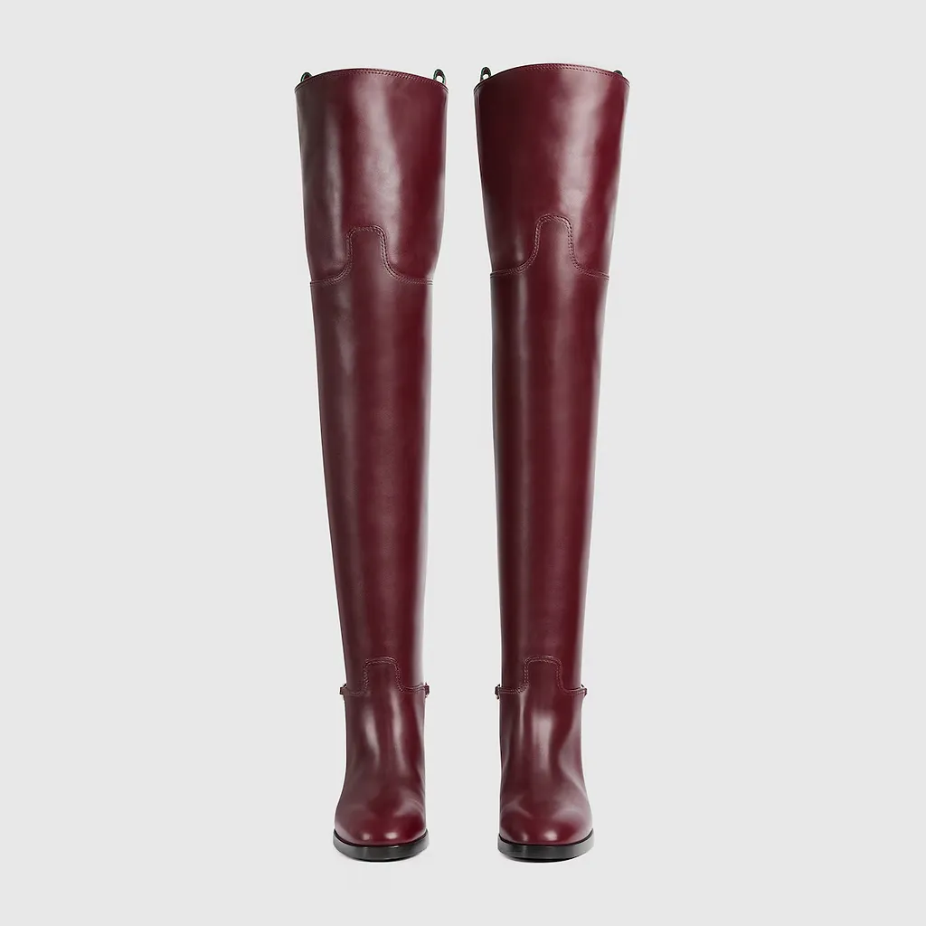 Slim Horsebit Knee-High Boot