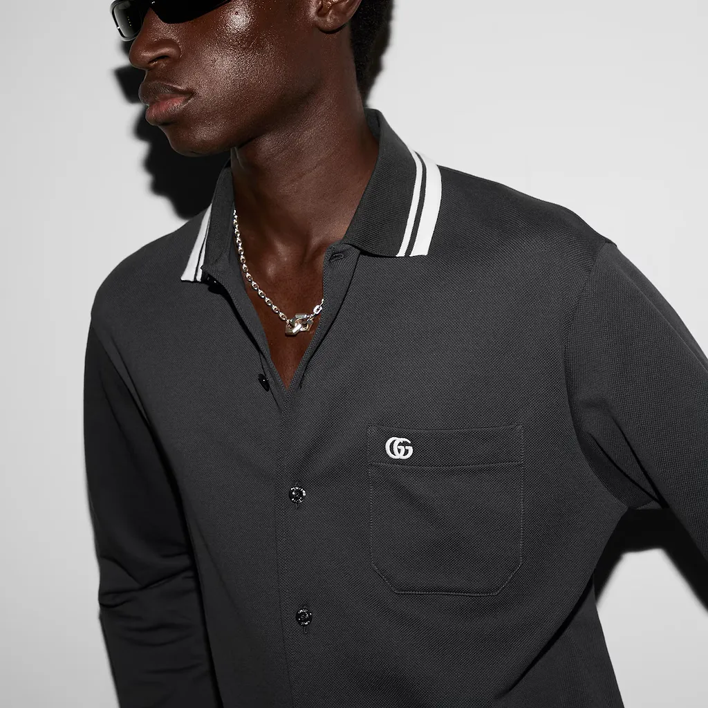 Embroidered Cotton Piquet Polo Shirt