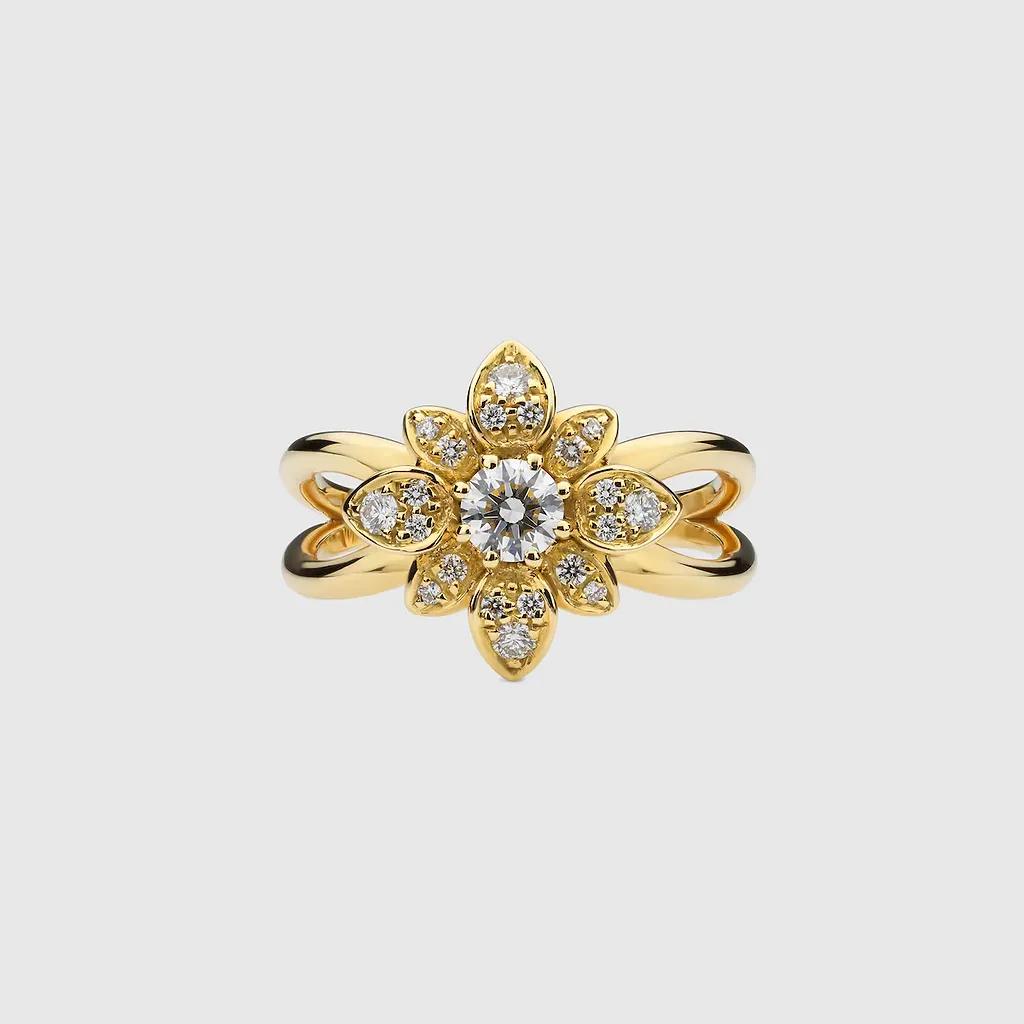 Gucci Flora 18K Diamond Ring