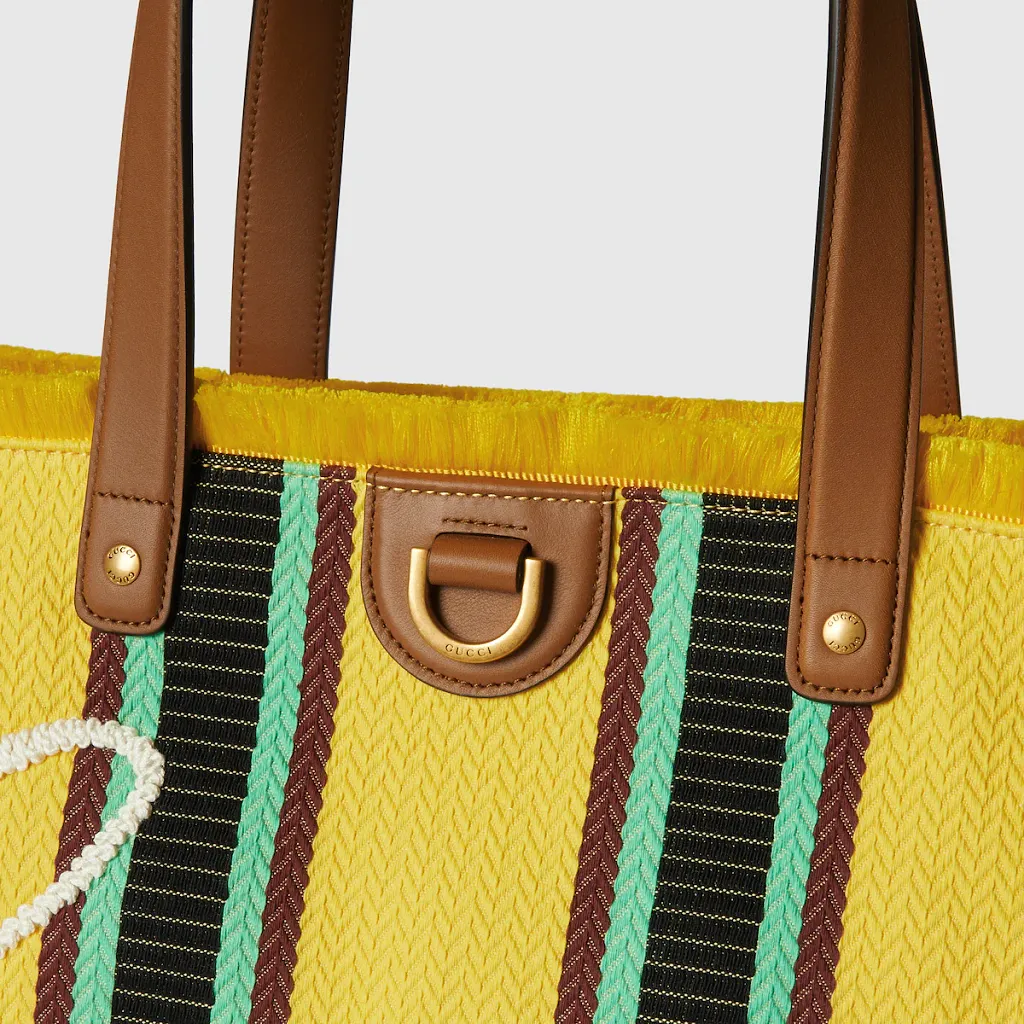Embroidered Medium Canvas Tote Bag