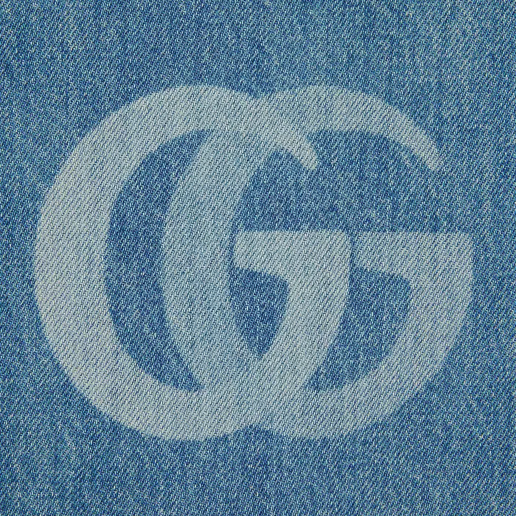 Lasered Double G Denim Trouser