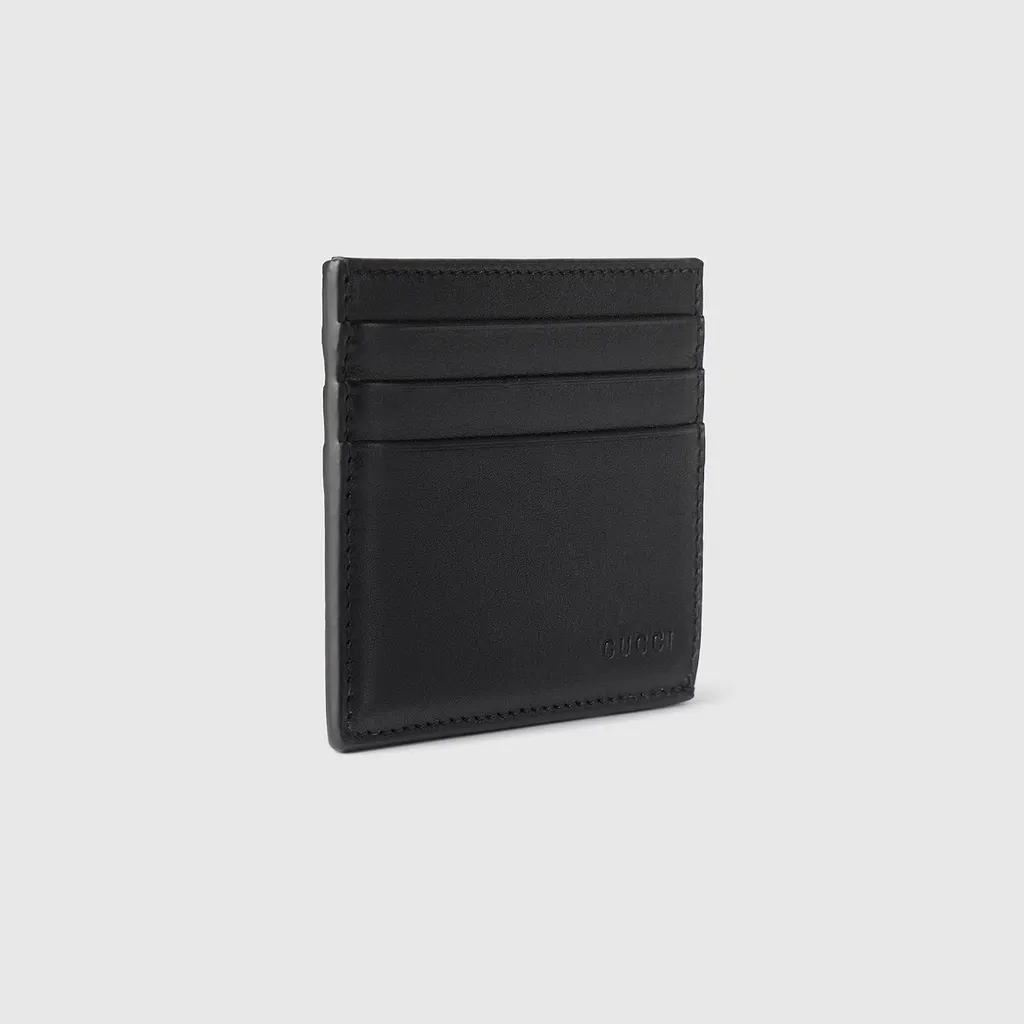 Gg Emblem Card Case With Gg Fabric