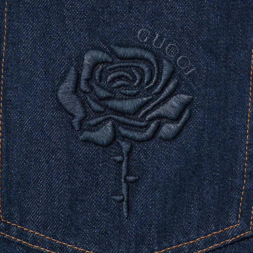Denim Trousers With Embroidery