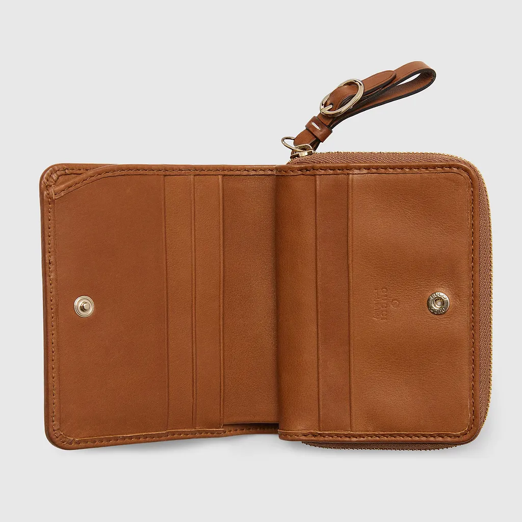 Gg Emblem Zip Mini Wallet