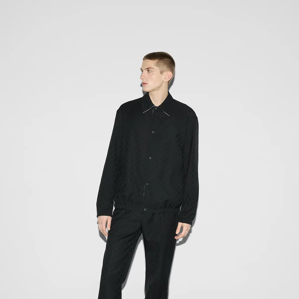 Reversible Gg Polyester Jacket