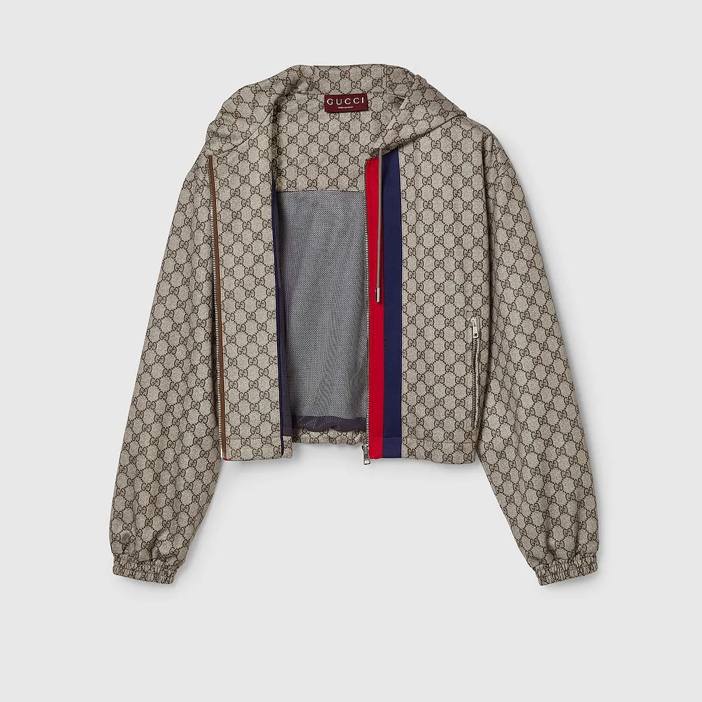 Gg Technical Jersey Zip Jacket