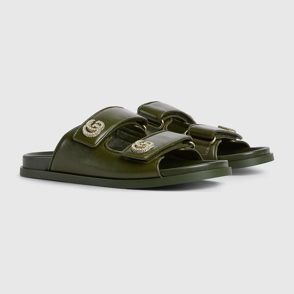 Sandal With Crystal Double G