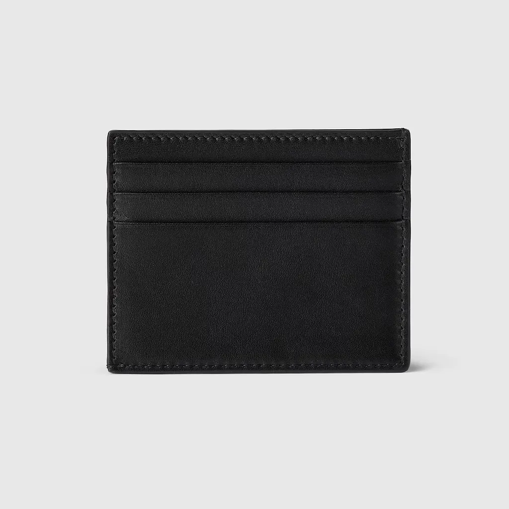Gg Emblem Card Case With Gg Fabric