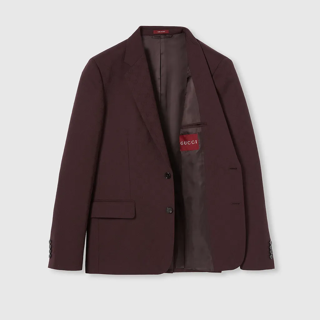 Gg Wool Jacquard Suit