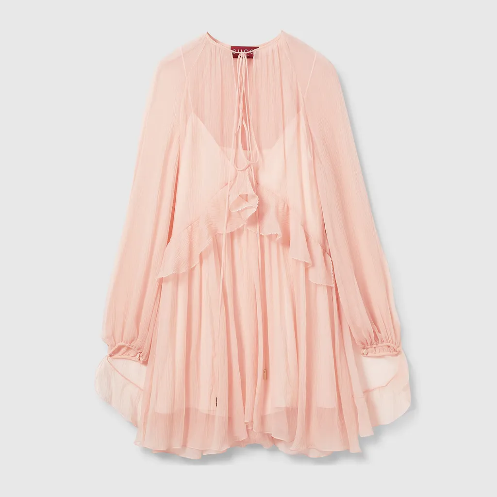 Silk Chiffon Creponne Dress