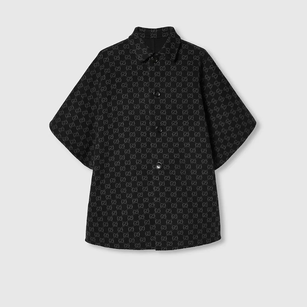 Reversible Gg Silk Wool Coat