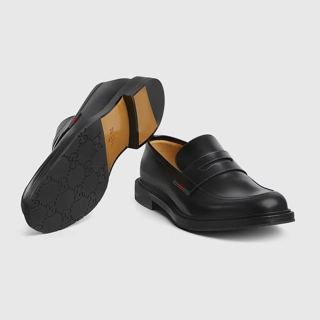 Loafer With Leather Web