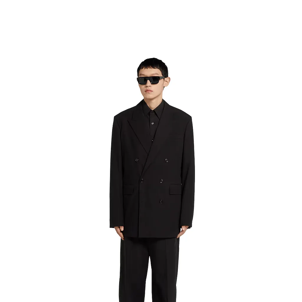 Double-Breasted Cotton Poplin Jacket