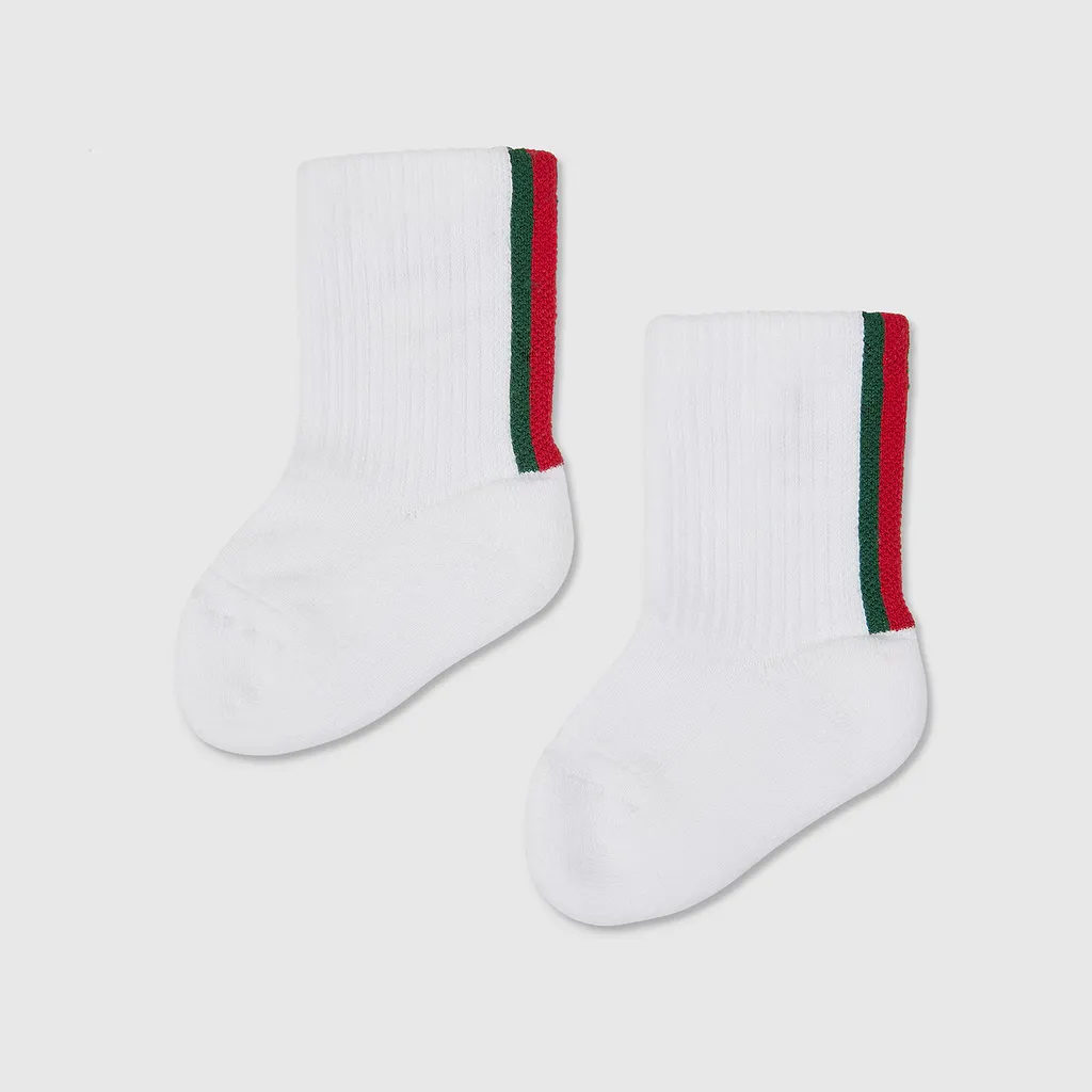 Baby Cotton Blend Socks With Web