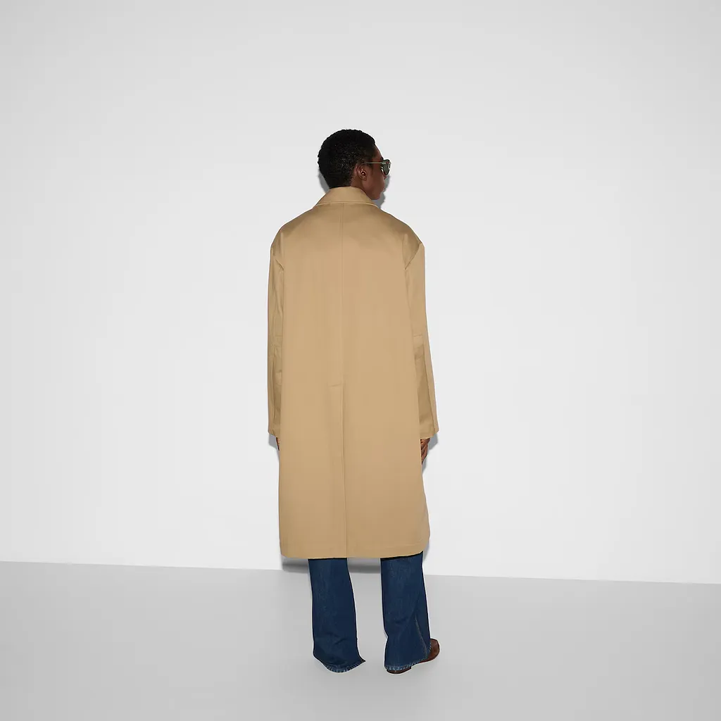 Embossed Cotton Coat With Web