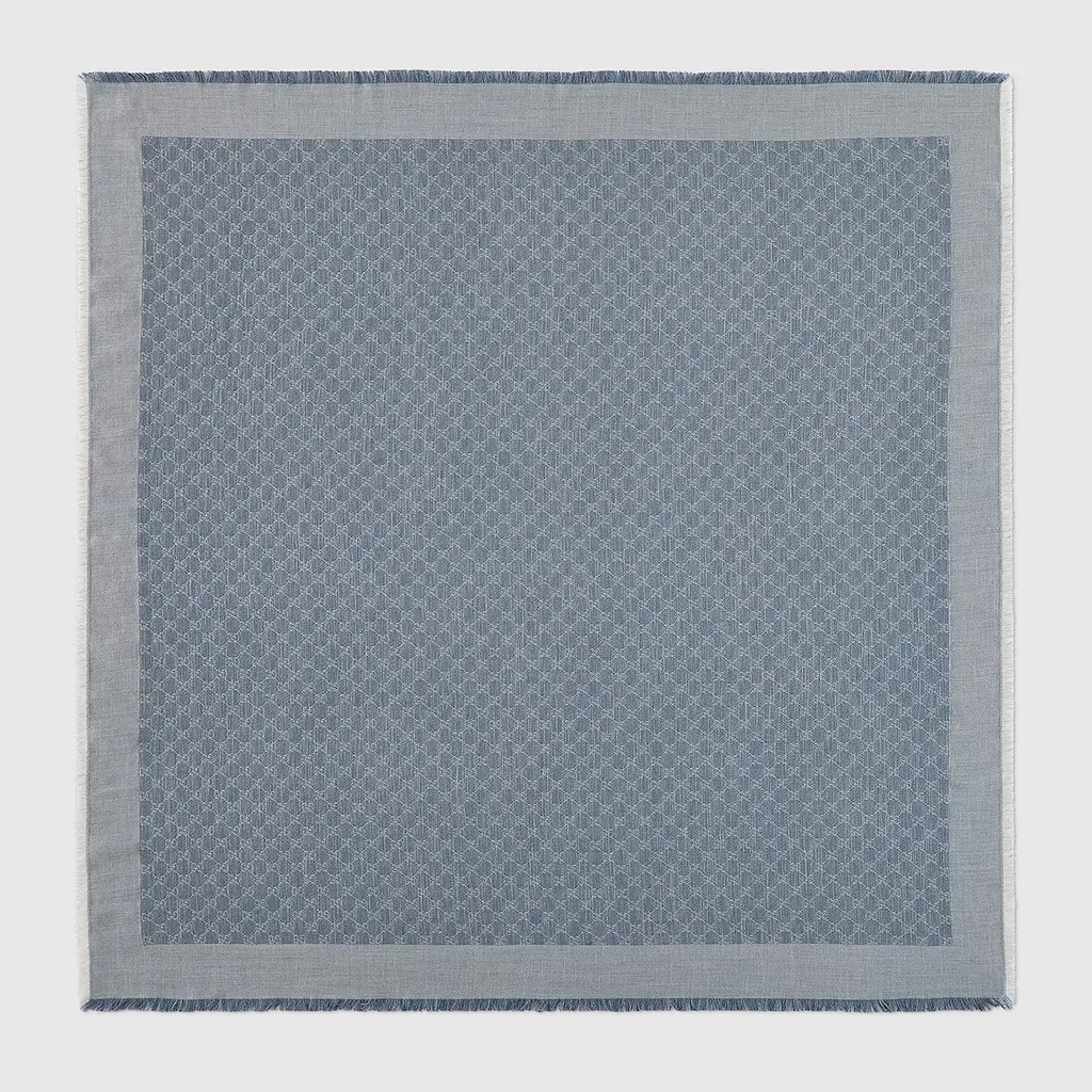 Gg Denim-Effect Shawl