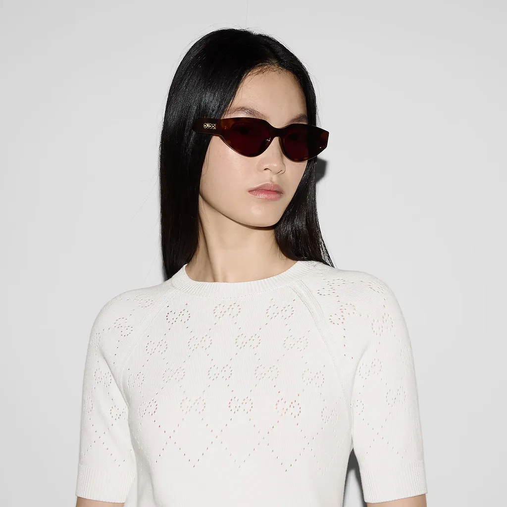 Gg Cotton Crewneck Top