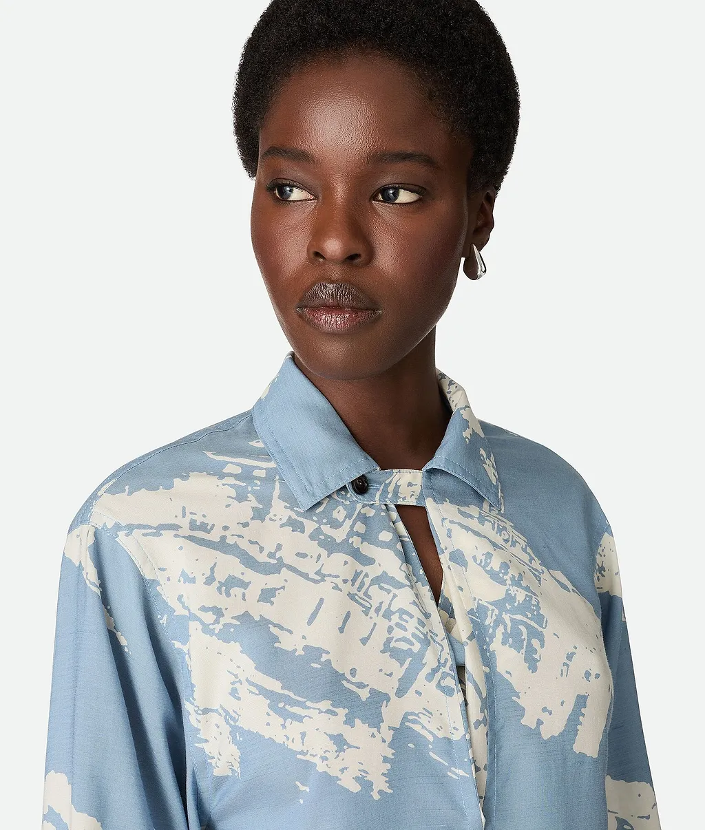 Italian Postcard Silk Dress