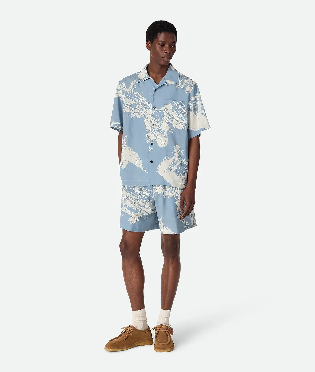 Italian Postcard Silk Shorts