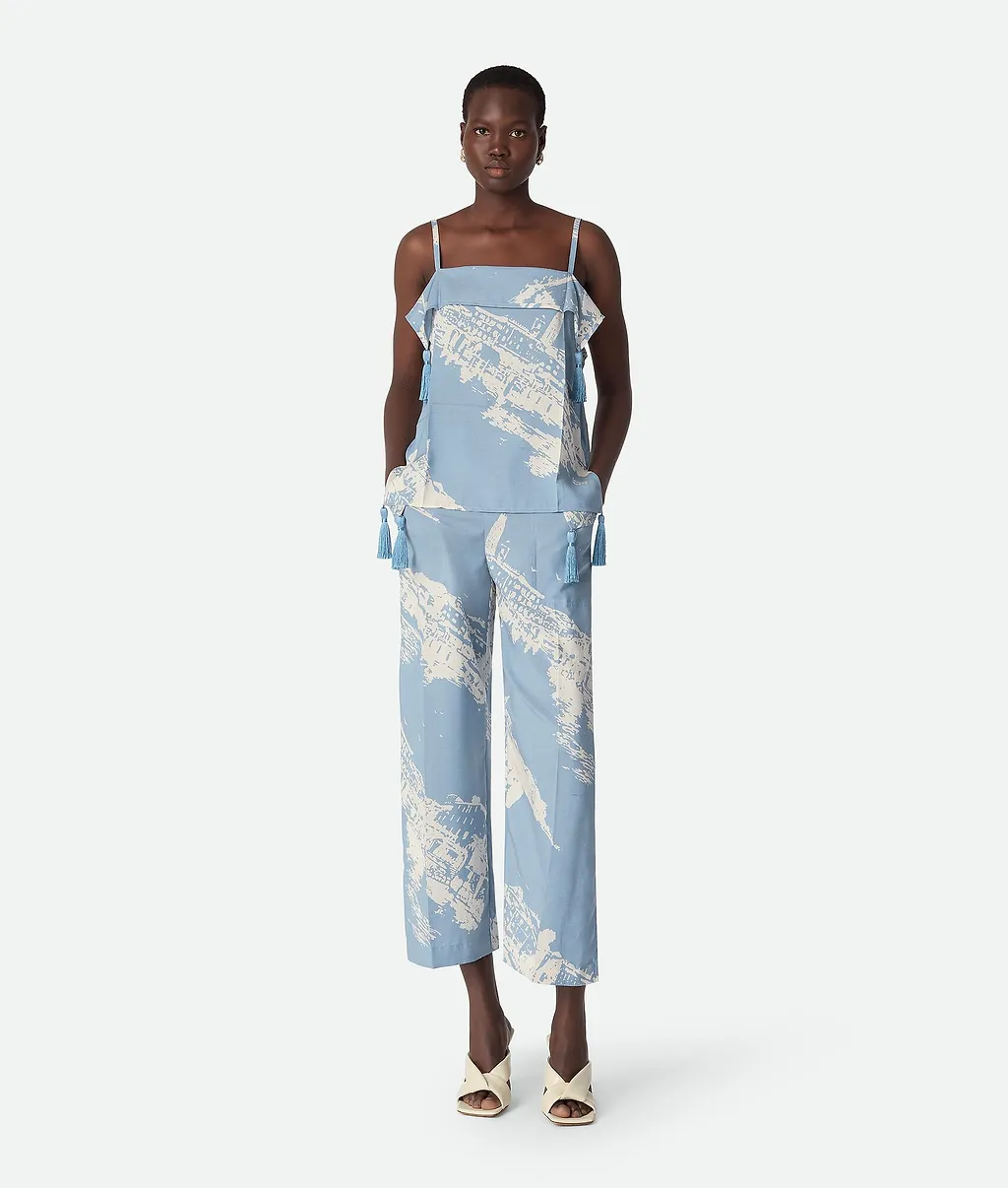 Italian Postcard Silk Top