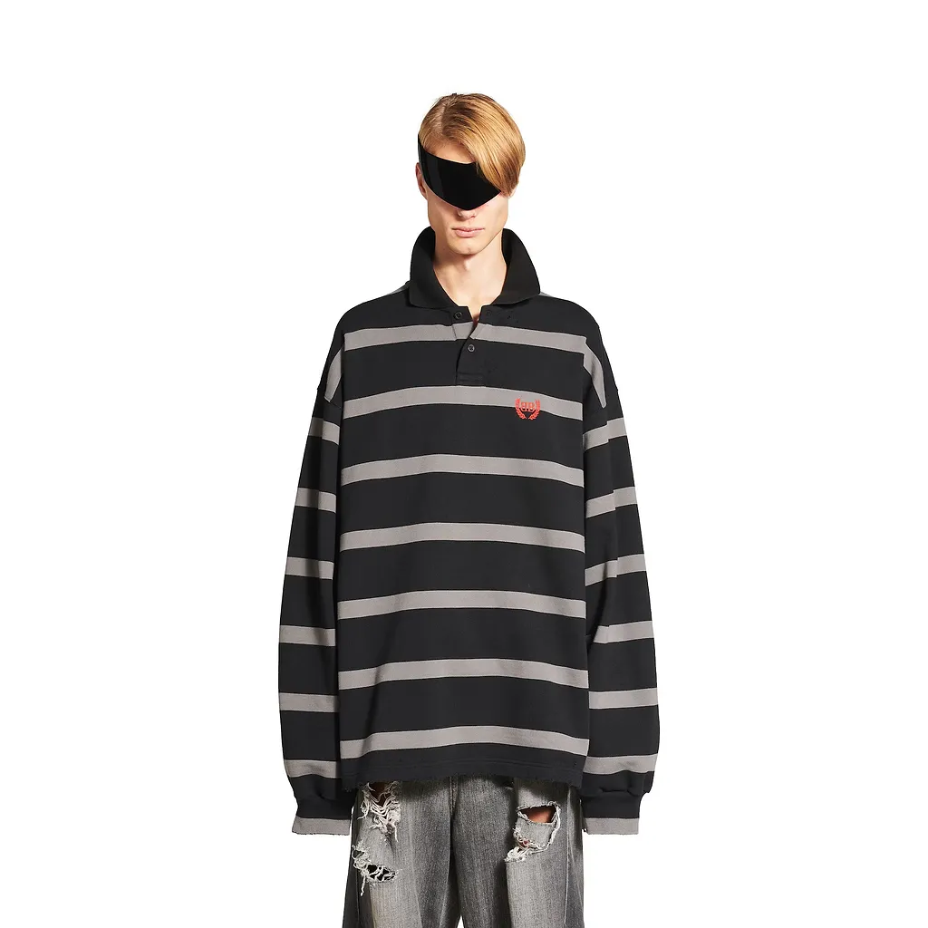 Laurel Classic Long Sleeve Oversized Polo