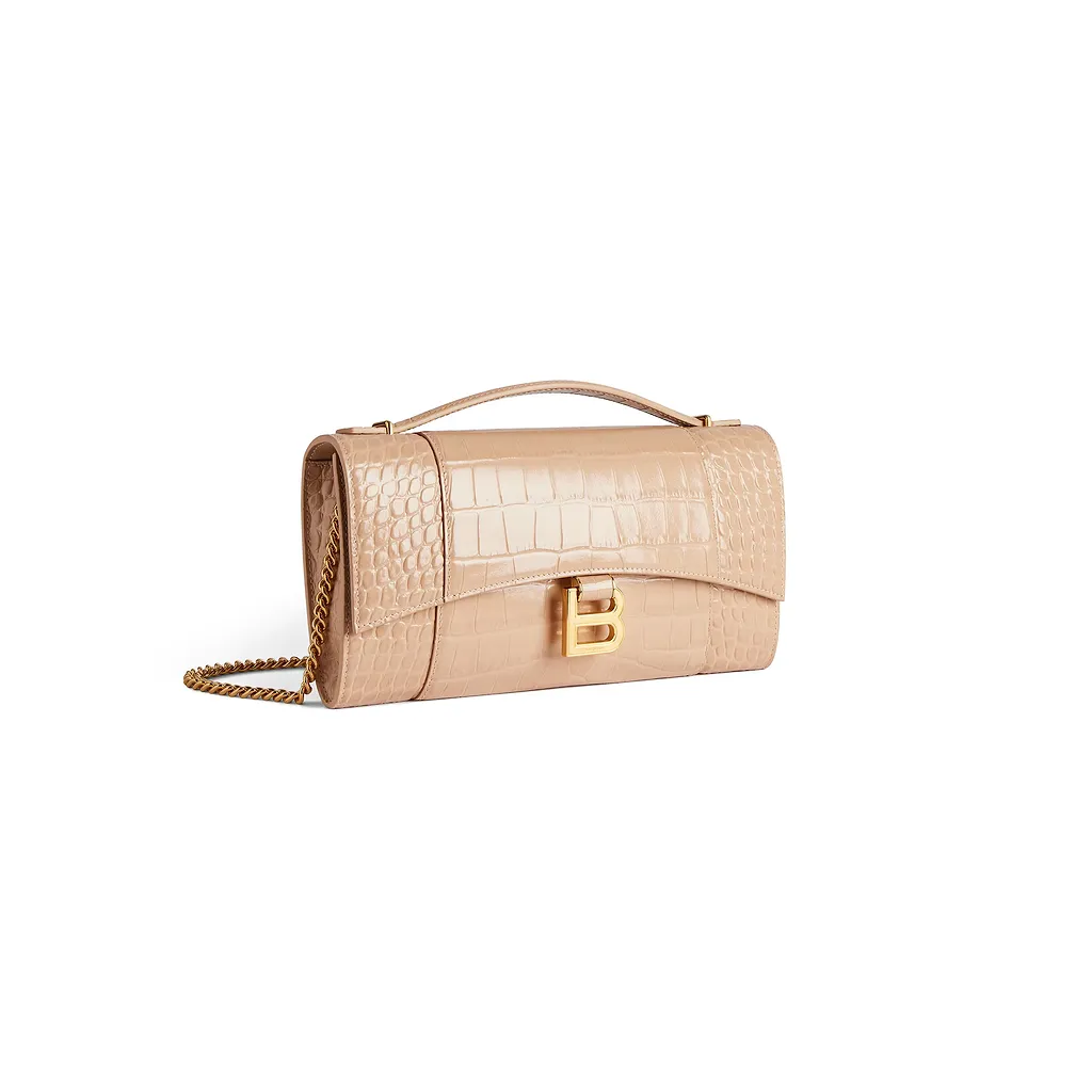 Hourglass Pochette With Chain