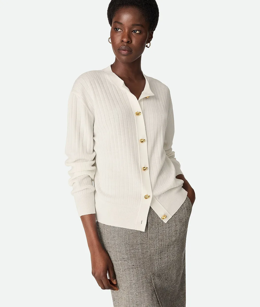 Wool Rib Cardigan