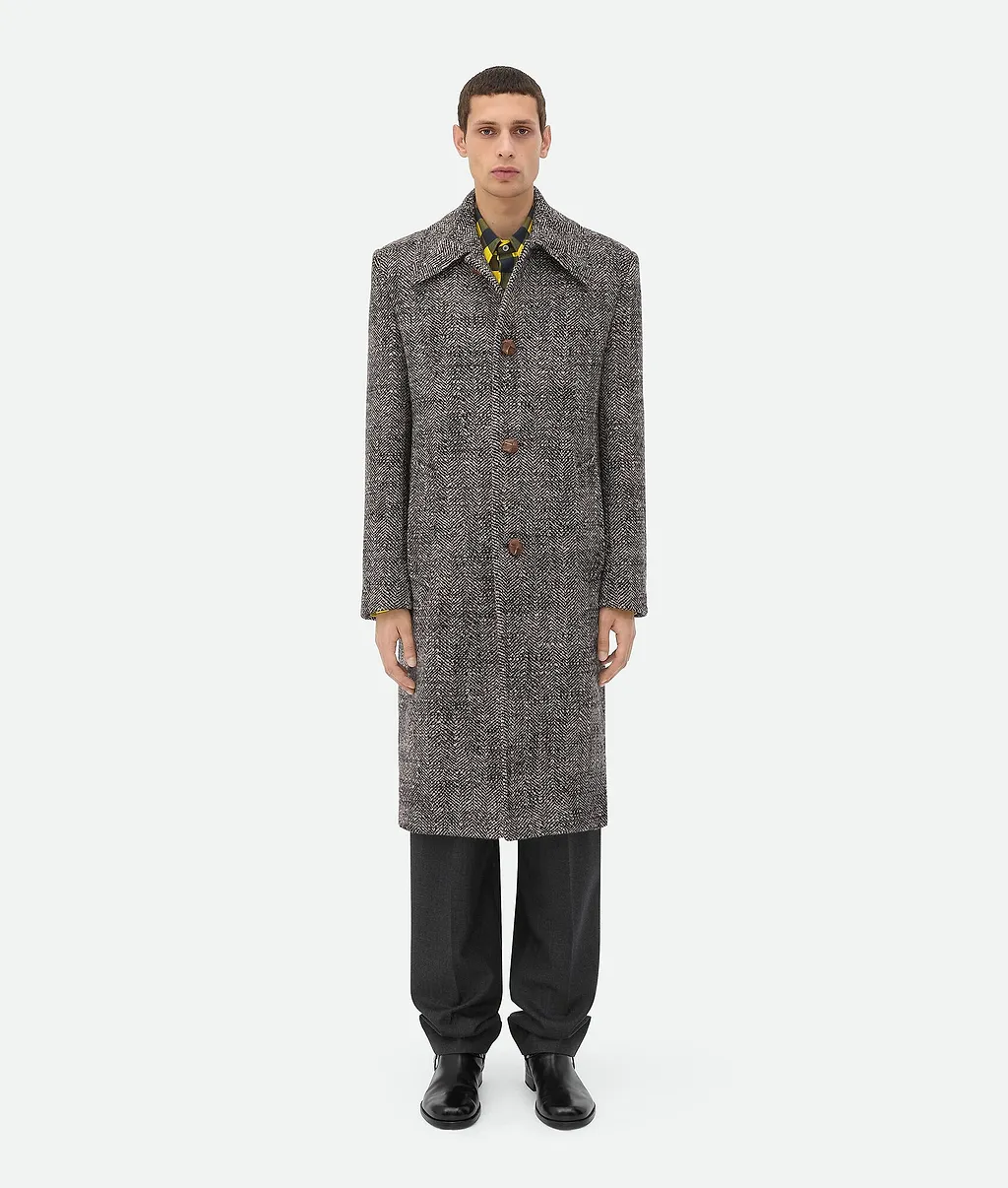 Wool Chevron Coat