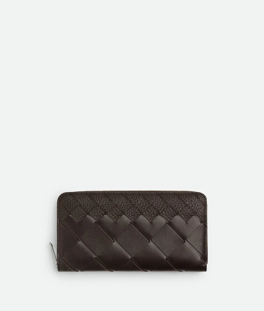 Intrecciato Zip Around Wallet