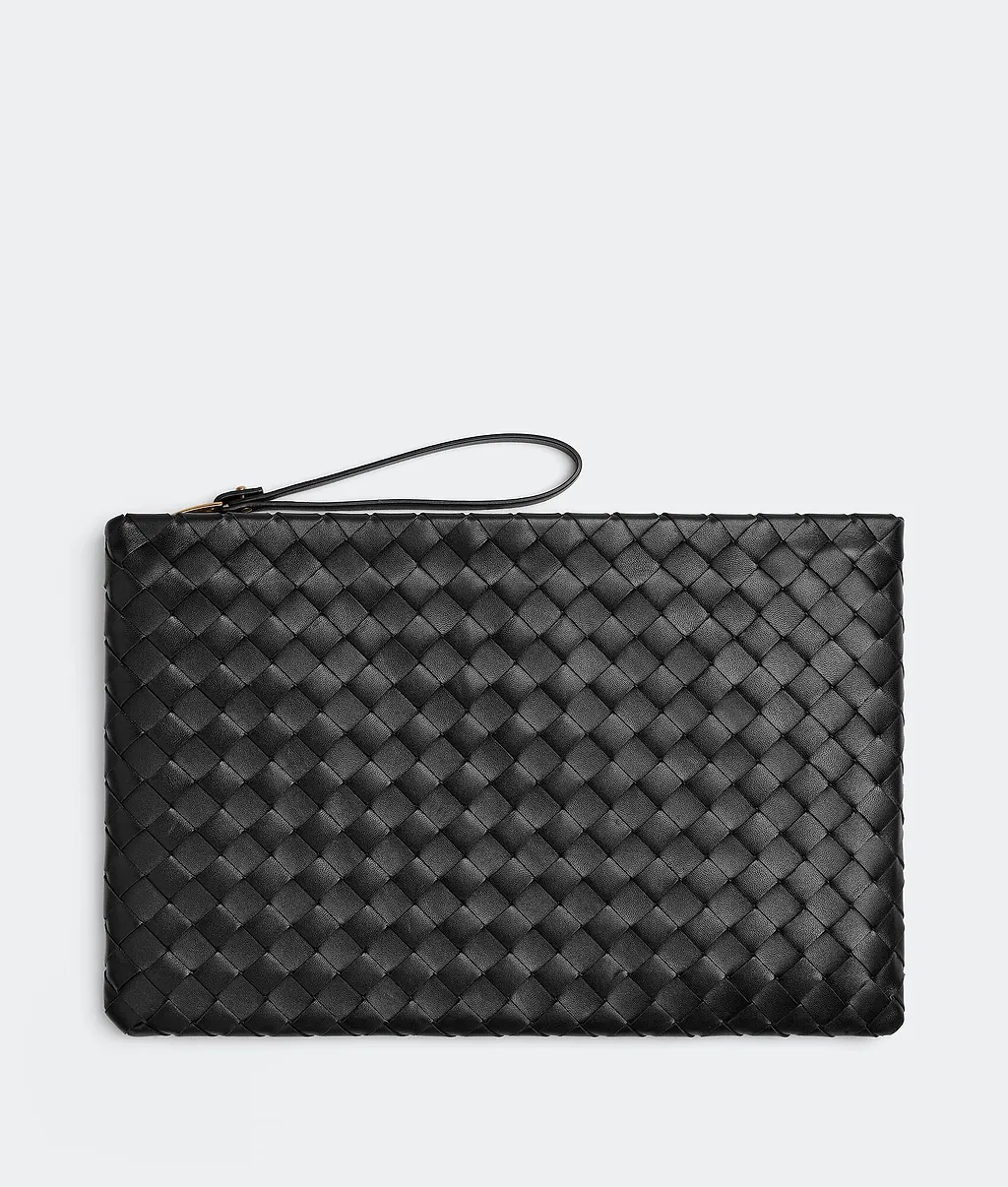 Intrecciato Large Flat Pouch