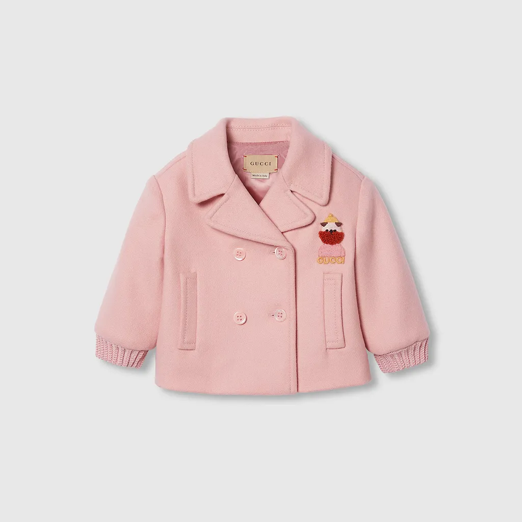 Baby Embroidered Wool Coat