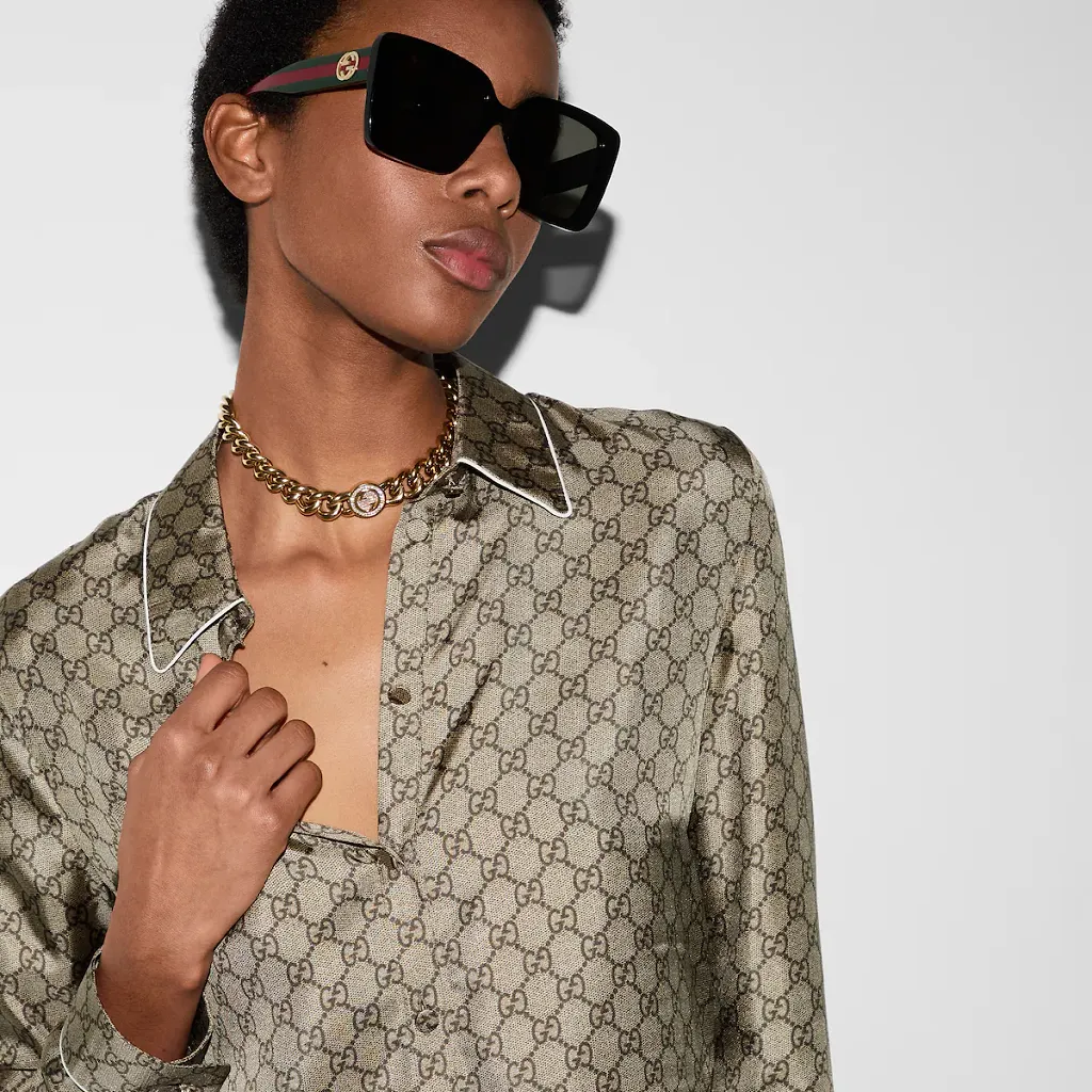 Printed Silk Twill Shirt