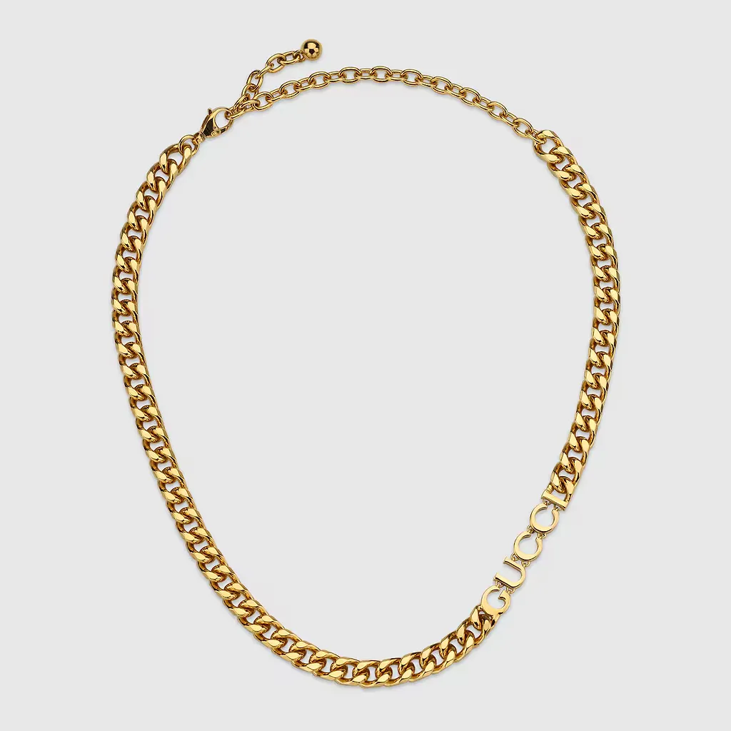 Gucci Script Chain Necklace