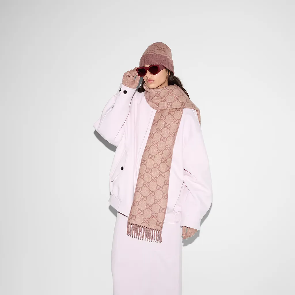 Gg Cashmere Lamé Shawl