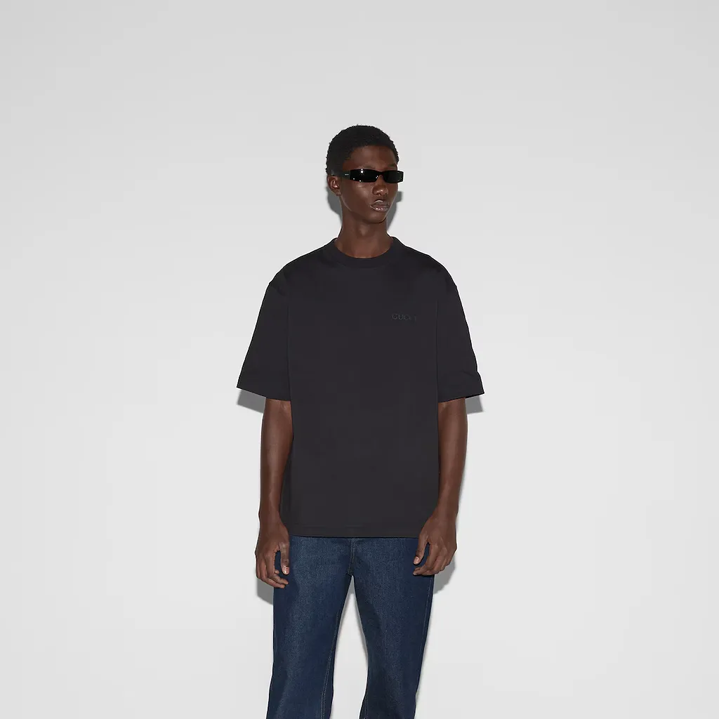 Cotton Jersey T-Shirt With Embroidery