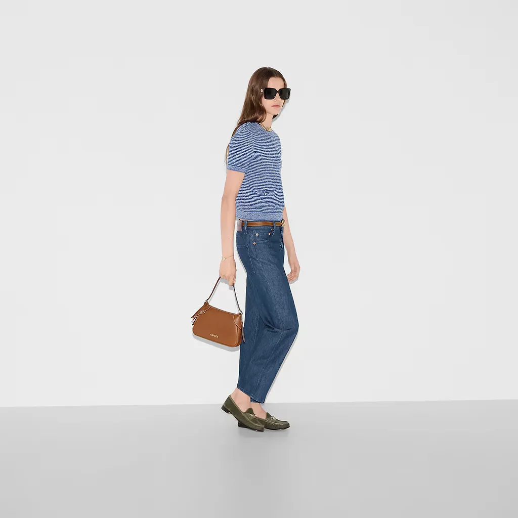 Straight Fit Denim Trousers