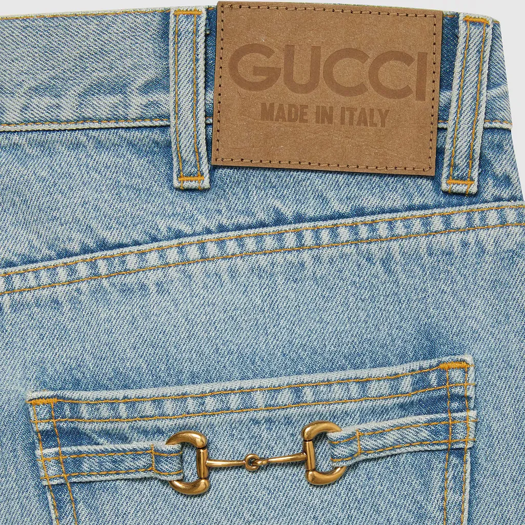Tapered Denim Trousers