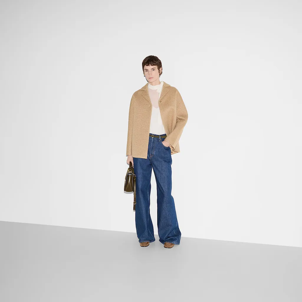 Coated Wool Coat