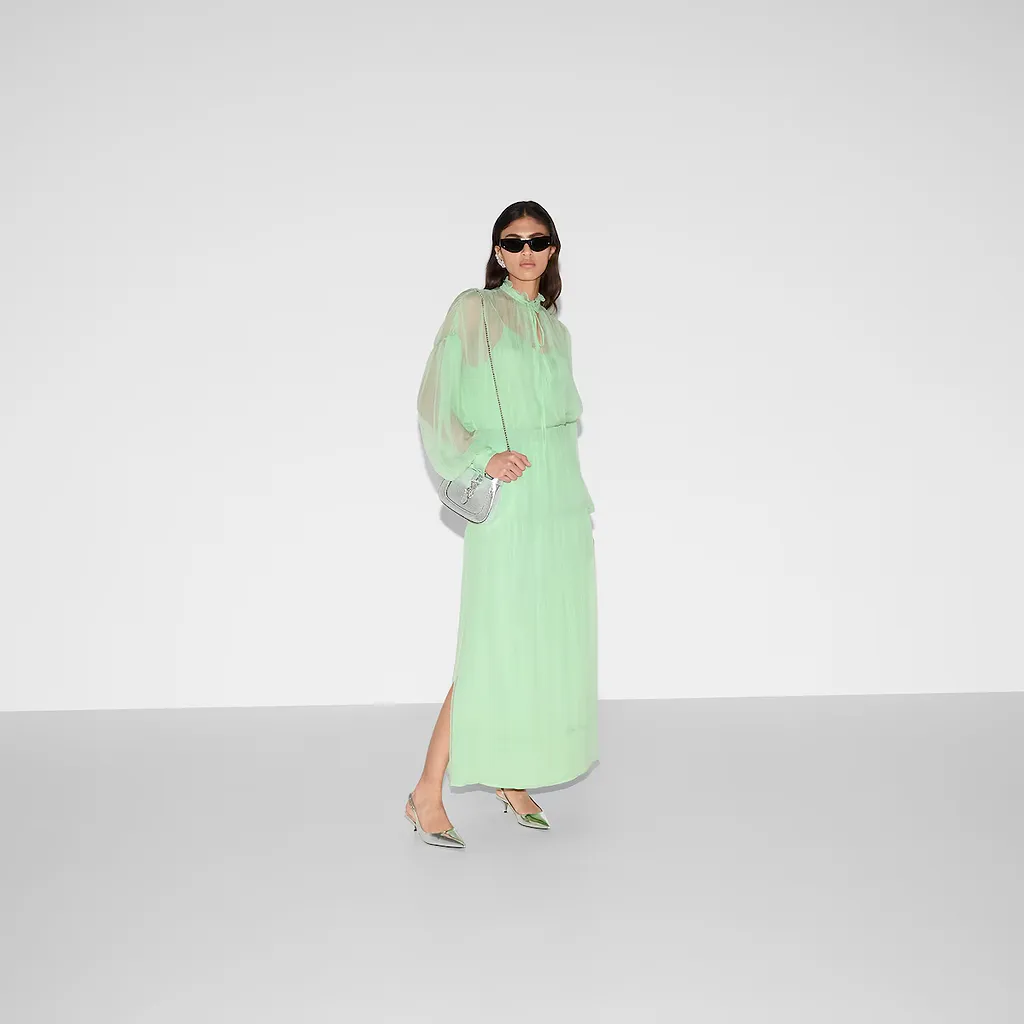 Silk Chiffon Creponne Top