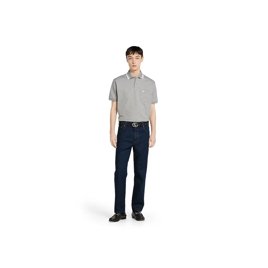 Cotton Piquet Polo Shirt With Embroidery