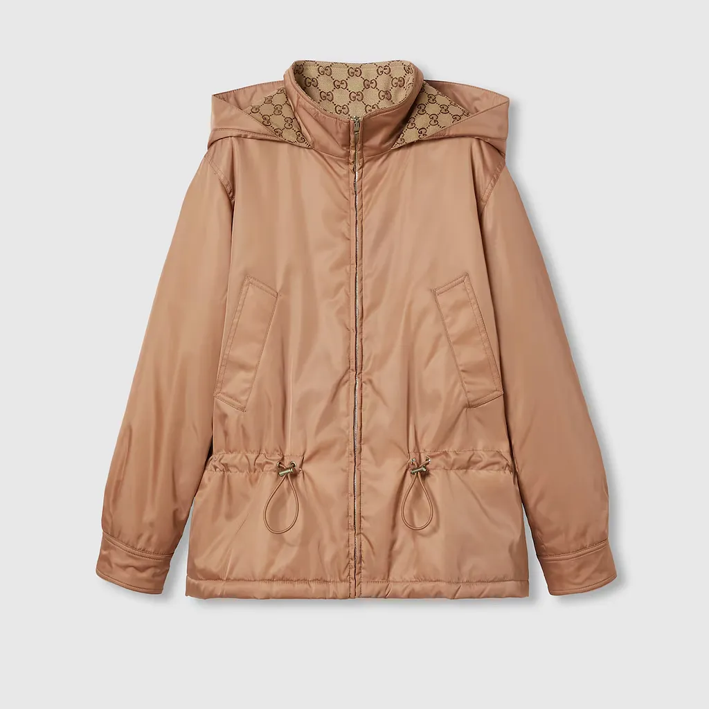 Gabardine Fine Nylon Bomber Jacket