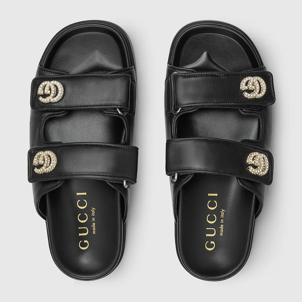 Sandal With Crystal Double G