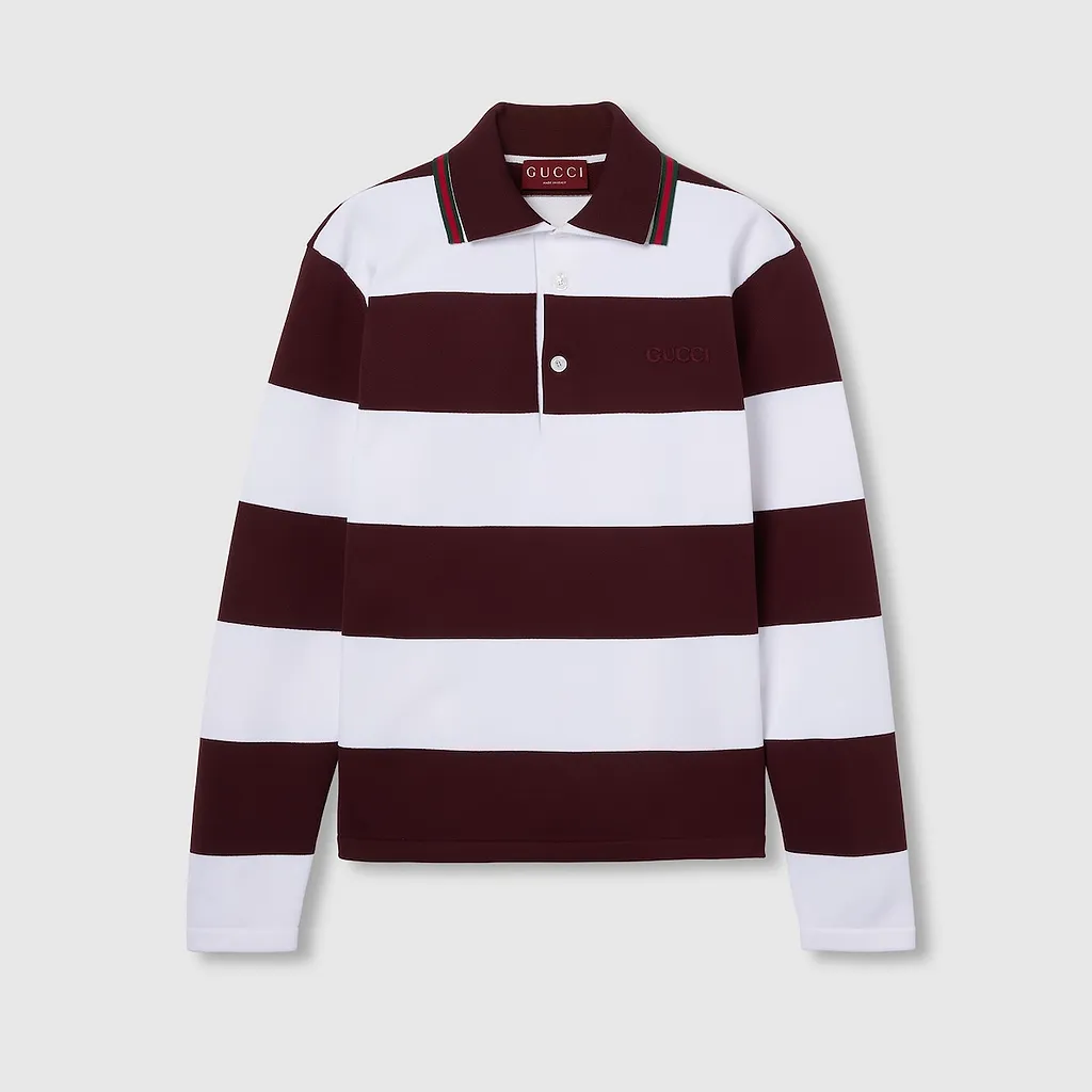 Embroidered Cotton Knit Polo Shirt
