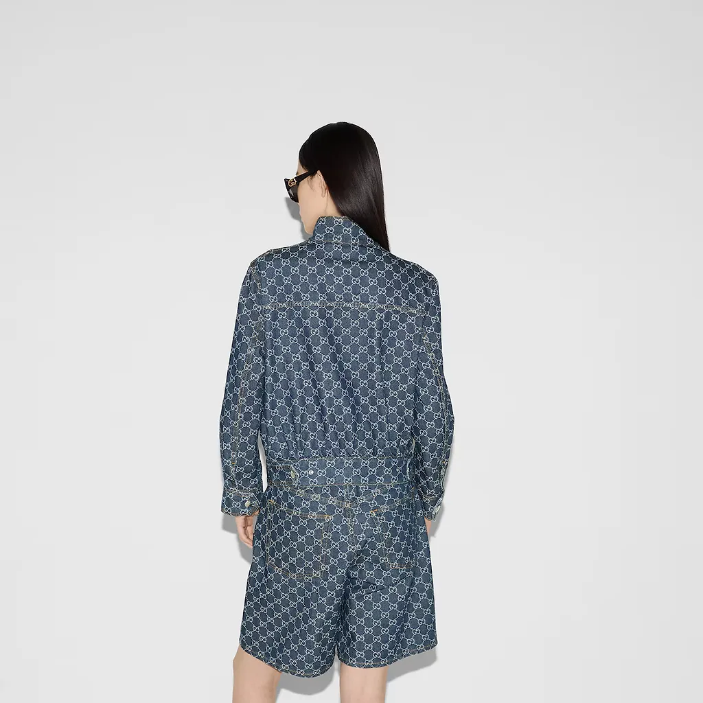 Gg Denim Jacquard Jacket