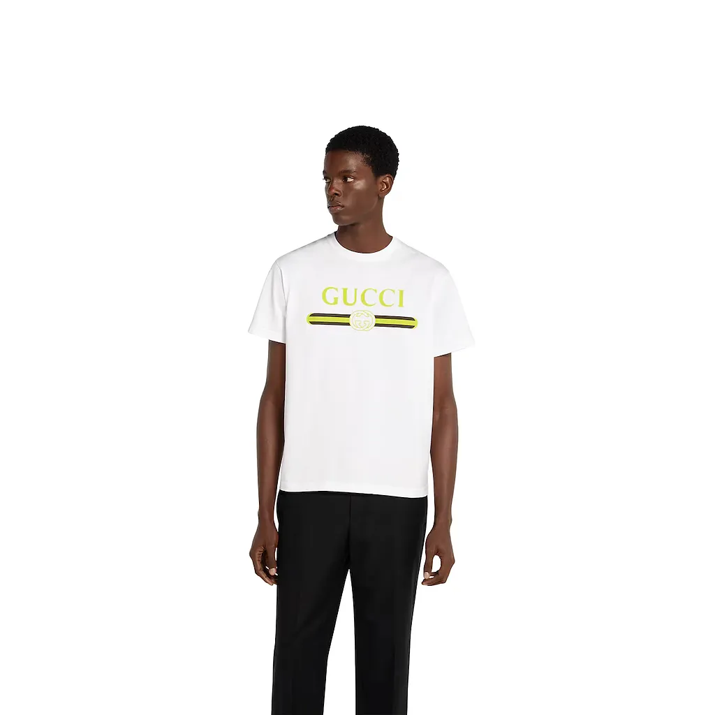 Cotton Jersey T-Shirt With Print