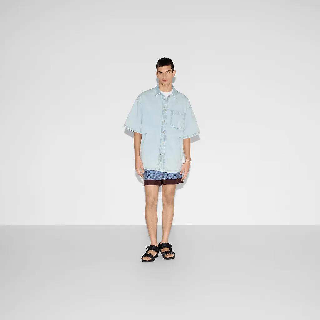 Lasered Denim Shirt