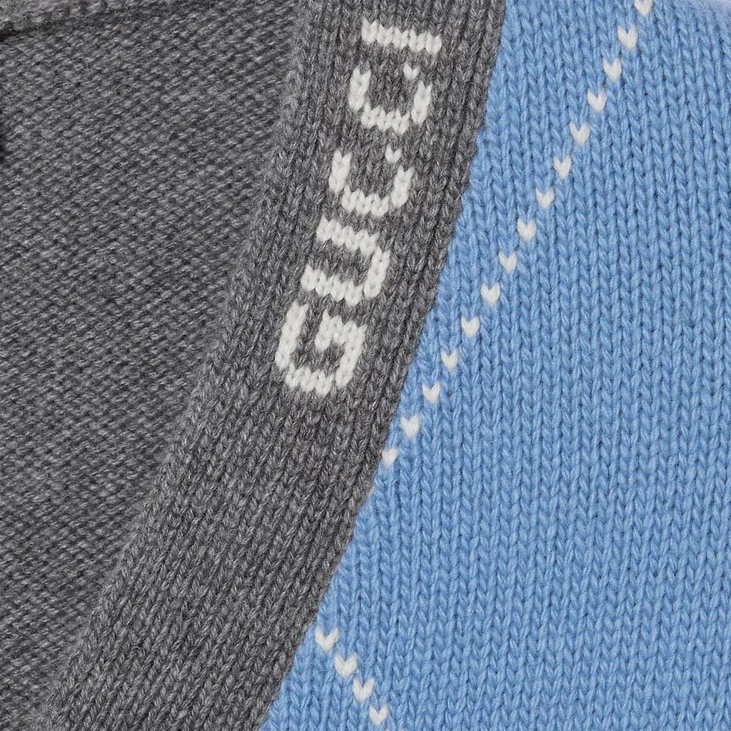 Wool Cashmere Argyle Knit Cardigan